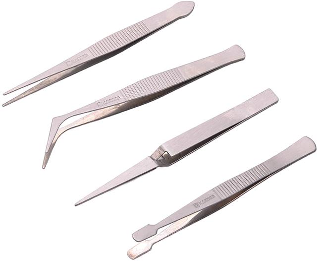 Stainless Steel Tweezers Set