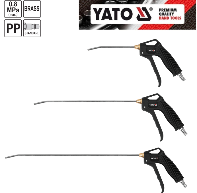 YATO air duster air blow gun set length 110, 320 & 520mm long nozzle