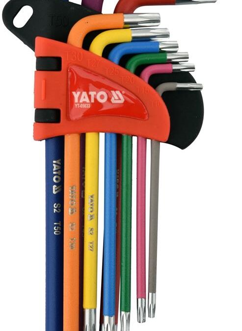 YATO YT-05633, torx tamperproof security bits T10-T50 allen key set