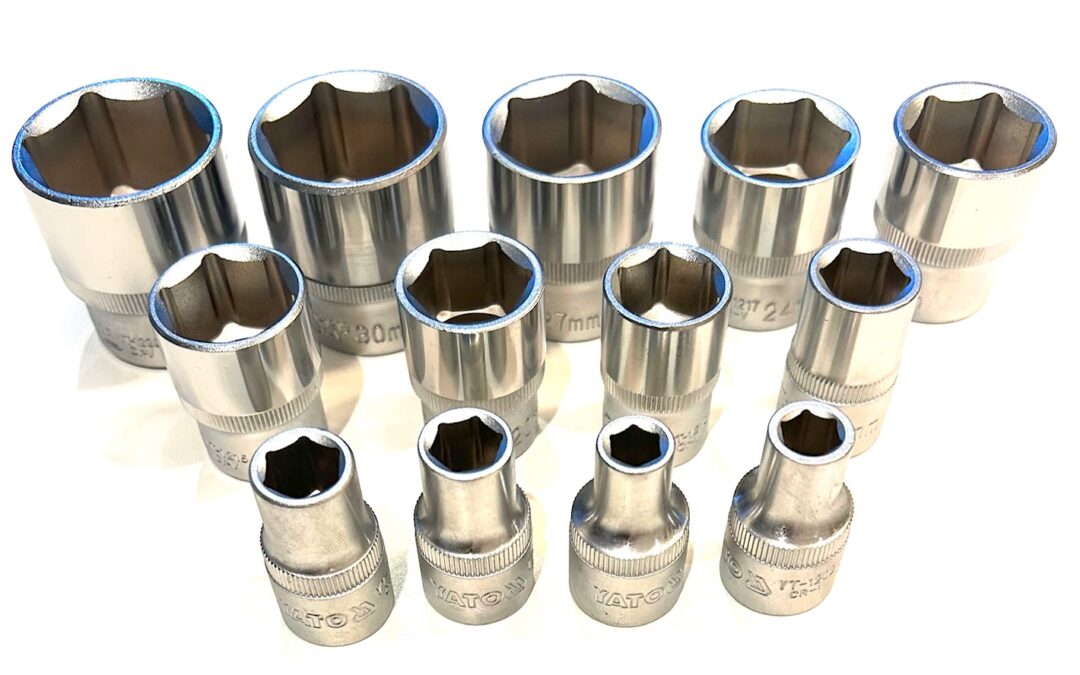 YATO 1/2″  hex sockets set 12pcs, sizes:8-32mm, CrV steel
