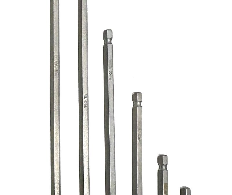 YATO magnetic bit holders set 6pcs, 75, 100, 150, 200, 250 and 300mm long